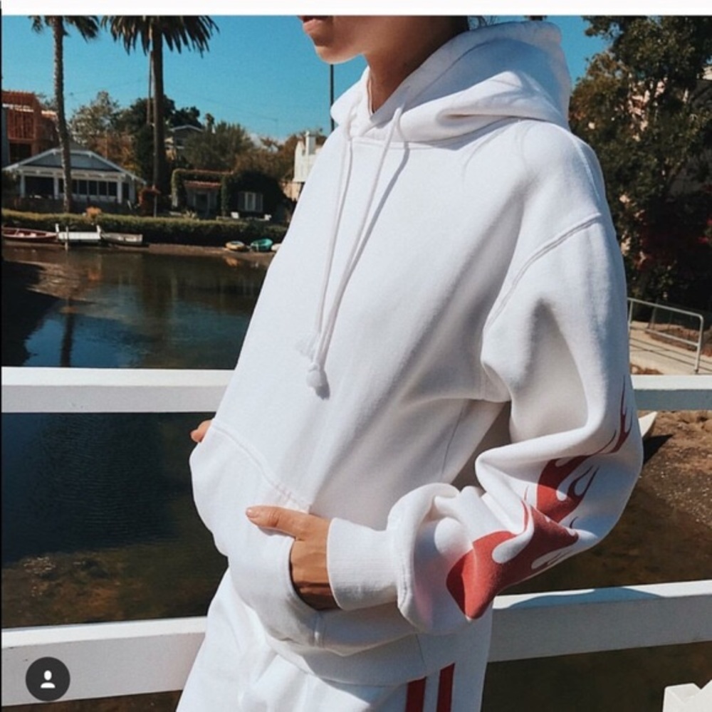 brandy melville flames hoodie